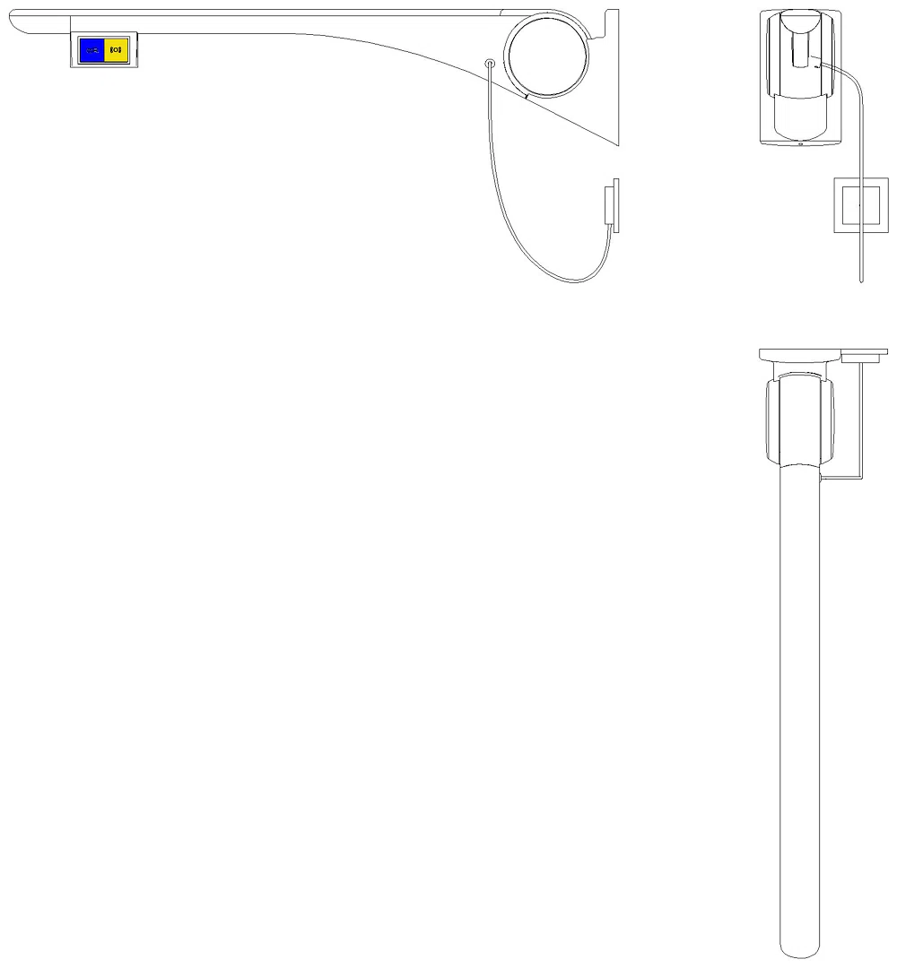 HEWI Stützklappgriff Basic,900 mm,rechts Spül/FT(E-Ausf.) weiß hgl-atm