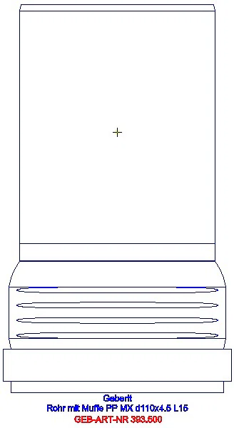 GE Silent-Pro Rohr mit Muffe d110mm L15cm_393.500.14.1_G