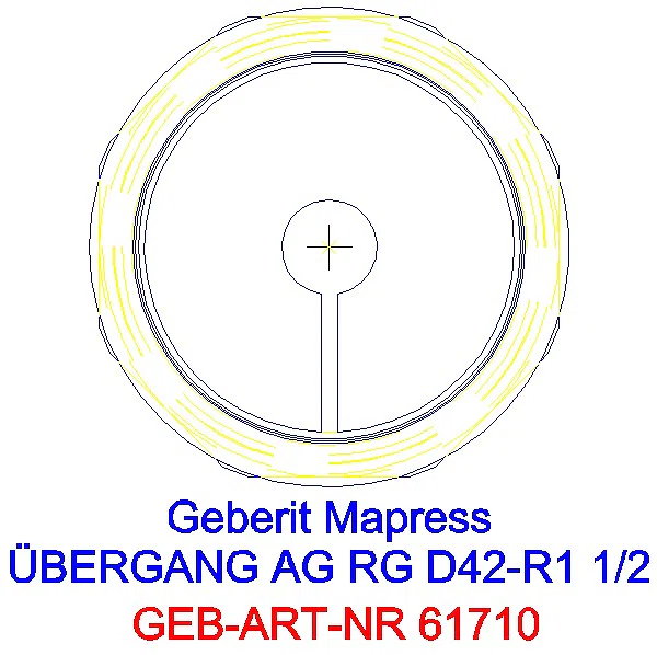 GE Mapress Kupfer Übergang mit AG Rg d42-R1 1/2_61710_L