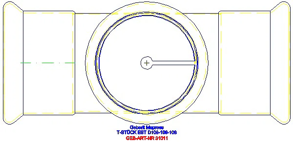 GE Mapress Edelstahl T-Stück egal d108-108-108_31011_G