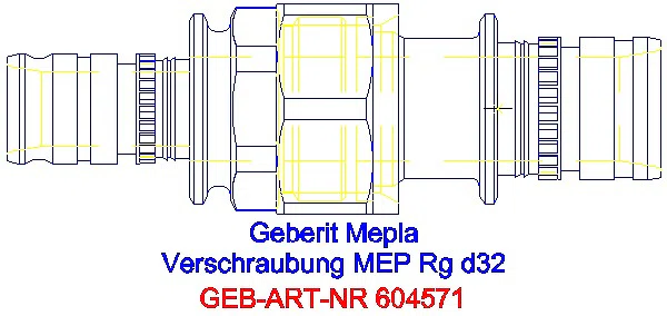 GE Mepla Verschraubung Rg d32_604.571.00.5_G