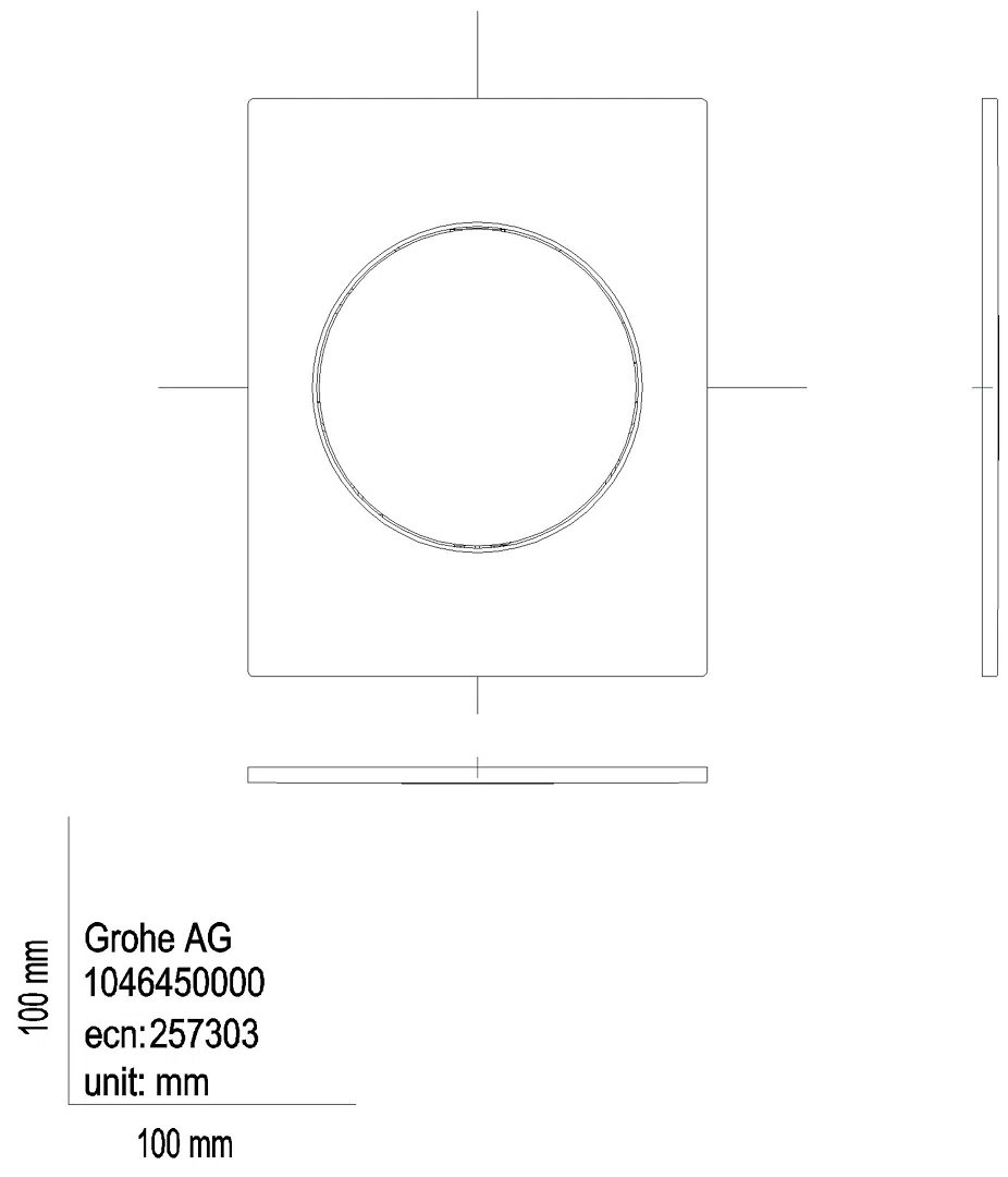 GROHE WC-Betätigung Arena Aqua Tiles 104645 rund moon white