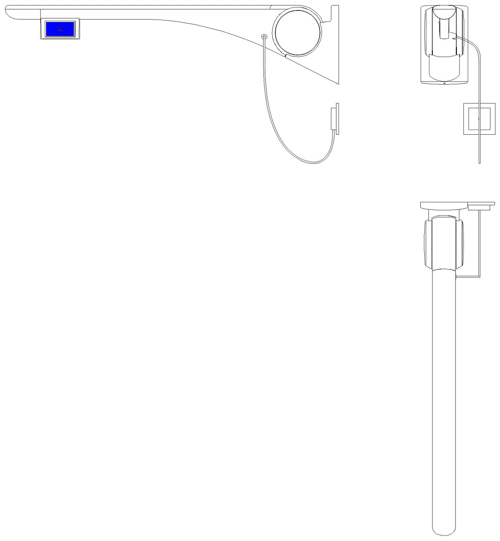 HEWI Stützklappgriff Basic,850 mm,rechts Spülausl.(E-Ausf.) anthr hgl-atm