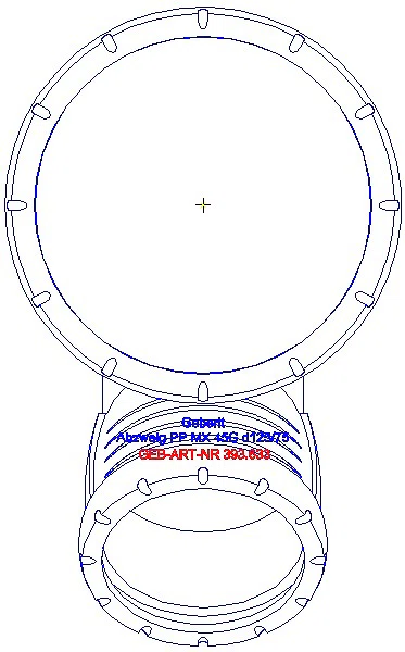 GE Silent-Pro Abzweig 45Gr d125/75_393.633.14.1_G