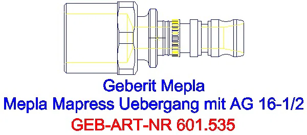 GE Mepla Übergang mit AG Rg d16-R1/2_601.535.00.5_A