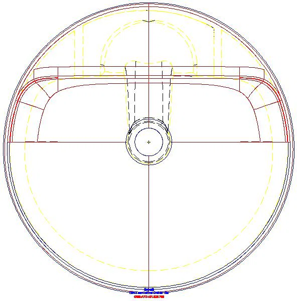 VariForm Einbauwaschtisch, rund m.Hahnlochbank, d:48cm, m. Ül., KeraTect_500.705.00.2_G