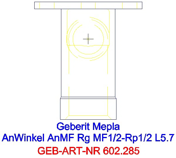 GE Anschlusswinkel 90Gr für MeplaFix Rg 1/2-Rp1/2 L:57mm_602.285.00.1_G