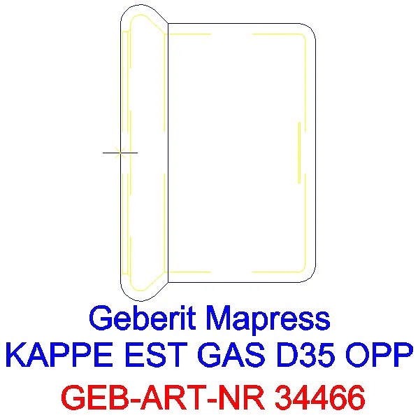 GE Mapress Edelstahl Kappe d35 (Gas)_34466_G