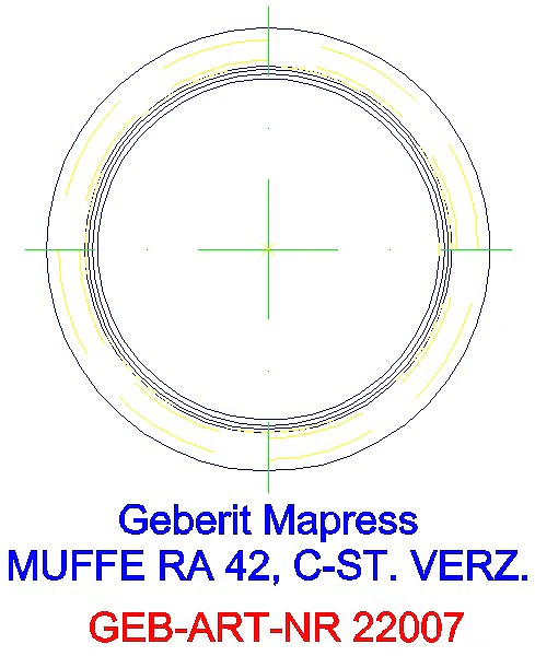 GE Mapress C-Stahl Muffe d42 verzinkt_22007_L