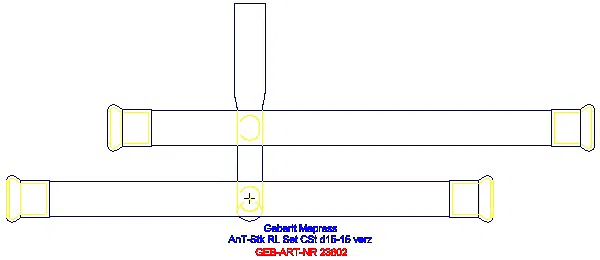 GE Mapress C-Stahl Anschluss-T-Stück-Set für Rücklauf d15-15_23602_A