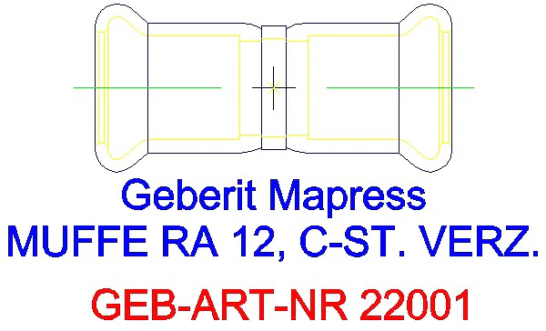 GE Mapress C-Stahl Muffe d12 verzinkt_22001_G