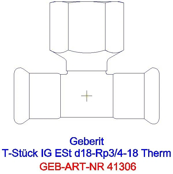 GE Mapress Therm T-Stück mit IG d18-Rp3/4-18_41306_A