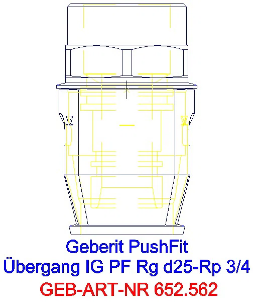 GE PushFit Übergang mit IG Ms d25-Rp3/4_652.562.00.1_G