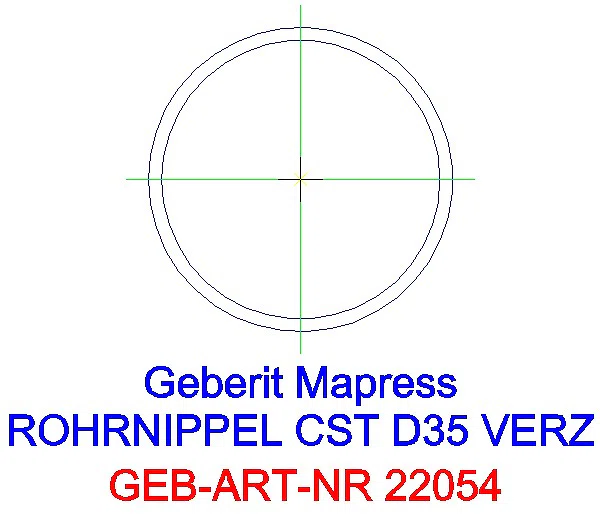 GE Mapress C-Stahl Rohrnippel außen verzinkt d35_22054_A