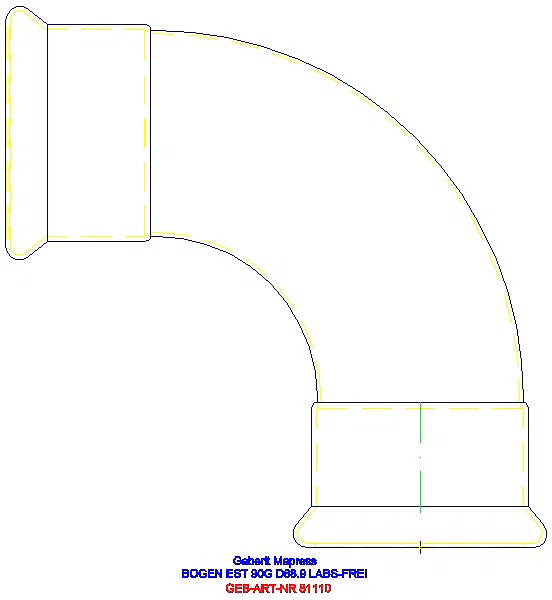 GE Mapress Edelstahl Bogen 90Gr d88,9 (LABS-frei)_81110_A