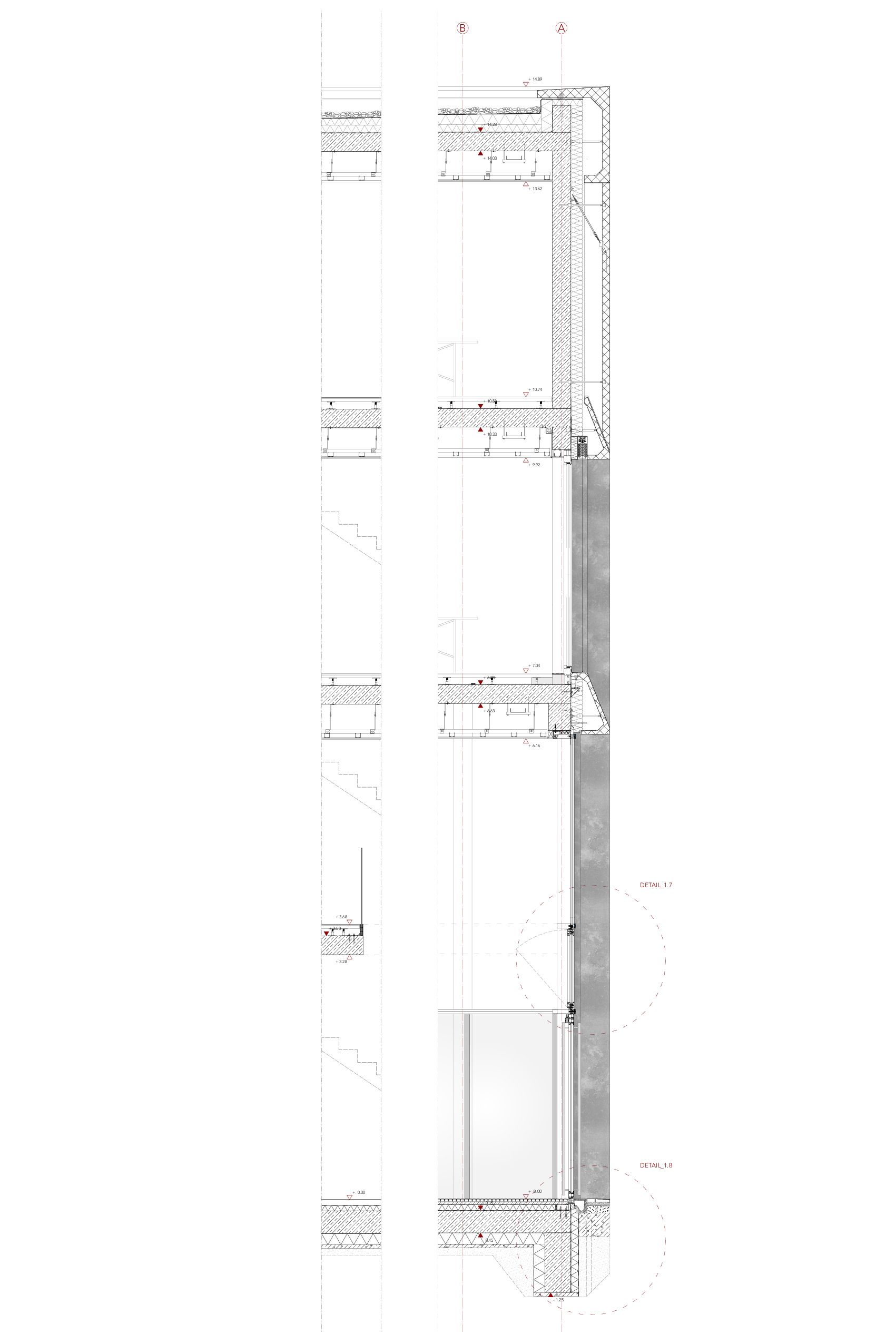 Fassadenschnitt 2 - MUSTERHAFT - Architekturobjekte - heinze.de