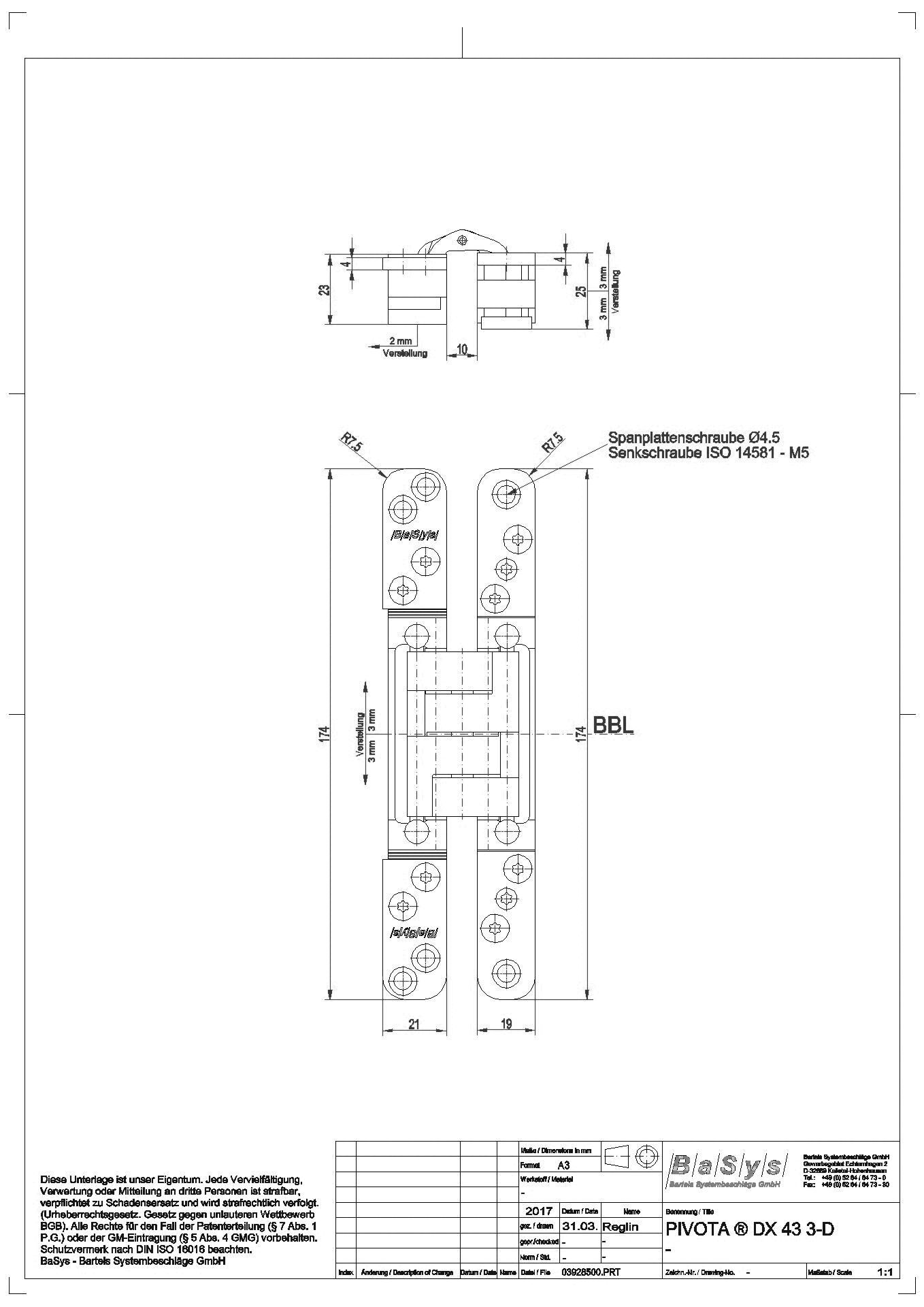 BaSys - Bartels Systembeschläge - PIVOTA ® DX 43 3-D