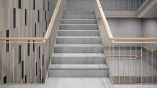 Fliesenserie Strata mit großformatigen Treppenfliesen