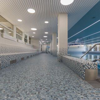 Schwimmbadkeramik und Beckenumgänge