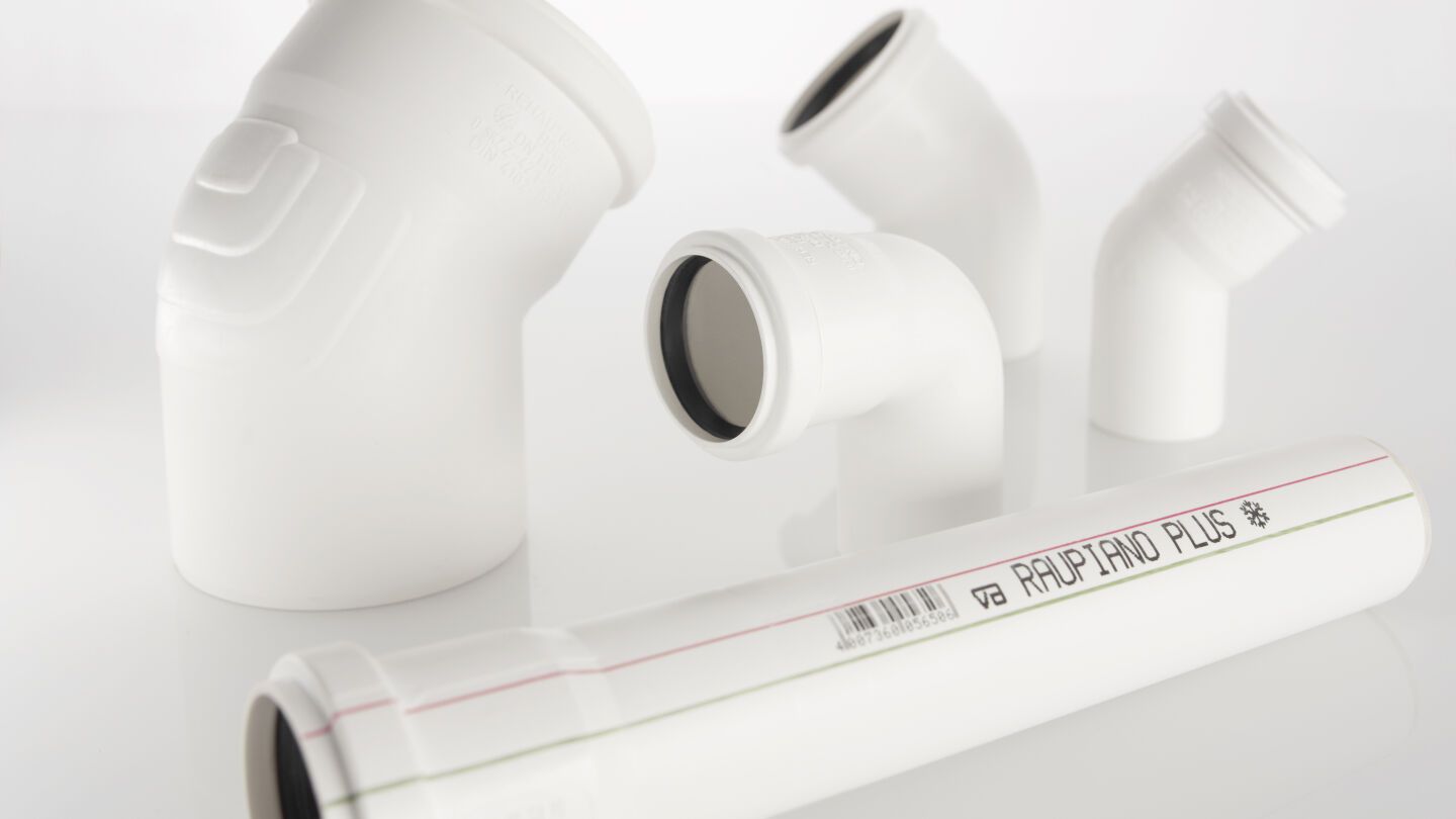 RAUPIANO PLUS schallgedämmtes Entwässerungssystem für Gebäude