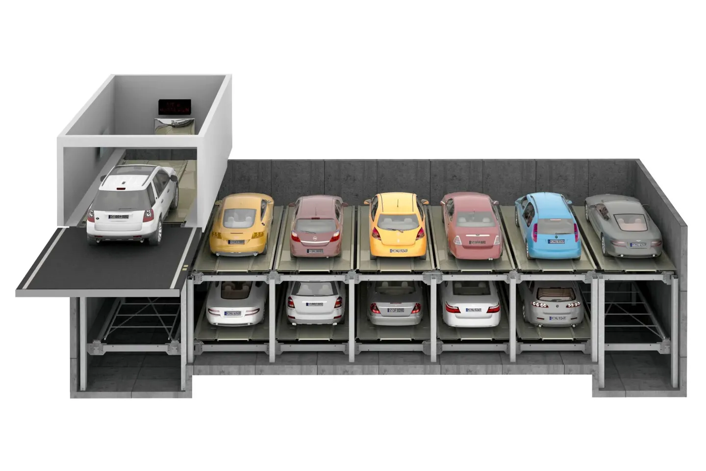 Voll- und halbautomatische Auto-Parksysteme Voll- und halbautomatische Auto-Parksysteme