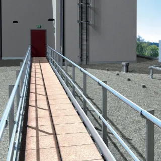 Absturzsicherung mit Barrial® Sicherheitsgeländer (Seitenschutzsystem) Absturzsicherung mit Barrial® Sicherheitsgeländer (Seitenschutzsystem)