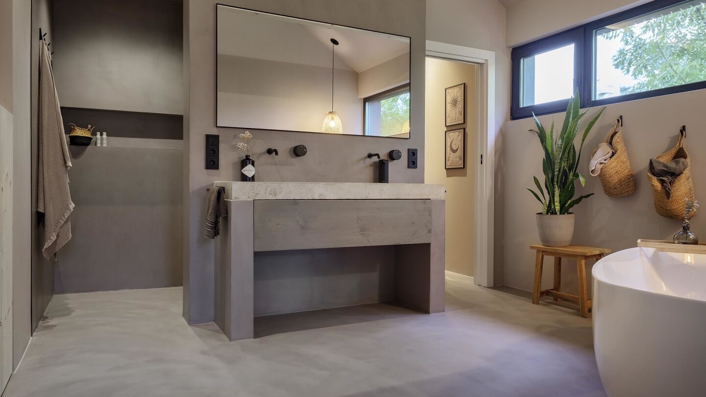 Mineralischer Wand- und Bodenbelag für Design und Funktion