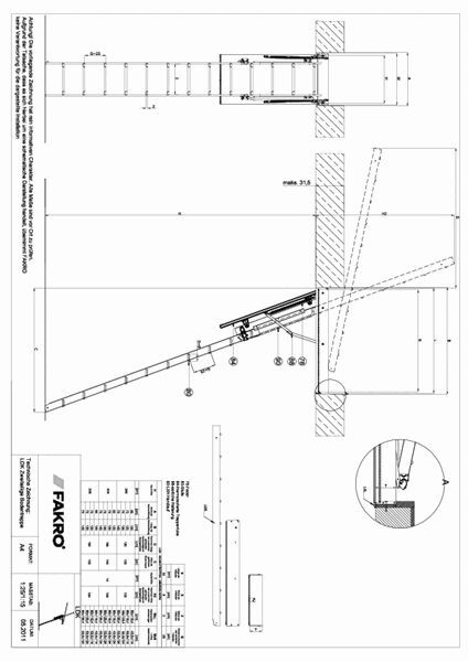 LDK Zweiteilige Bodentreppe aus Holz - Detail