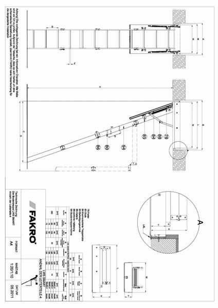 LWS Smart Mehrteilige Bodenklapptreppe aus Holz - Detail