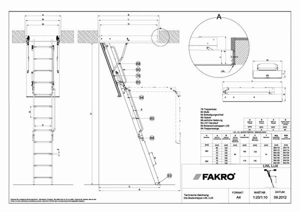 LWL Lux Mehrteilige Bodentreppe aus Holz - Detail