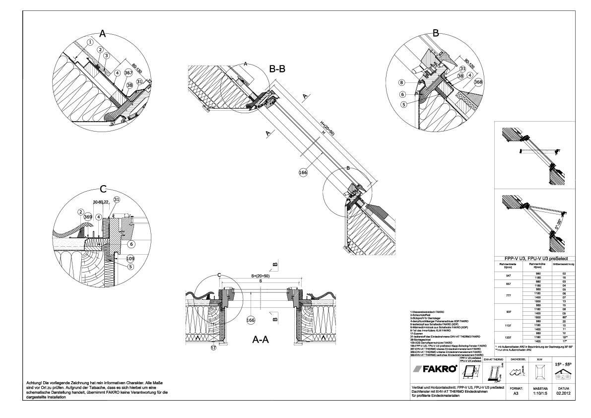 FAKRO Dachfenster - EHV-AT Thermo – Eindeckrahmen mit zusätzlicher Thermoisolation