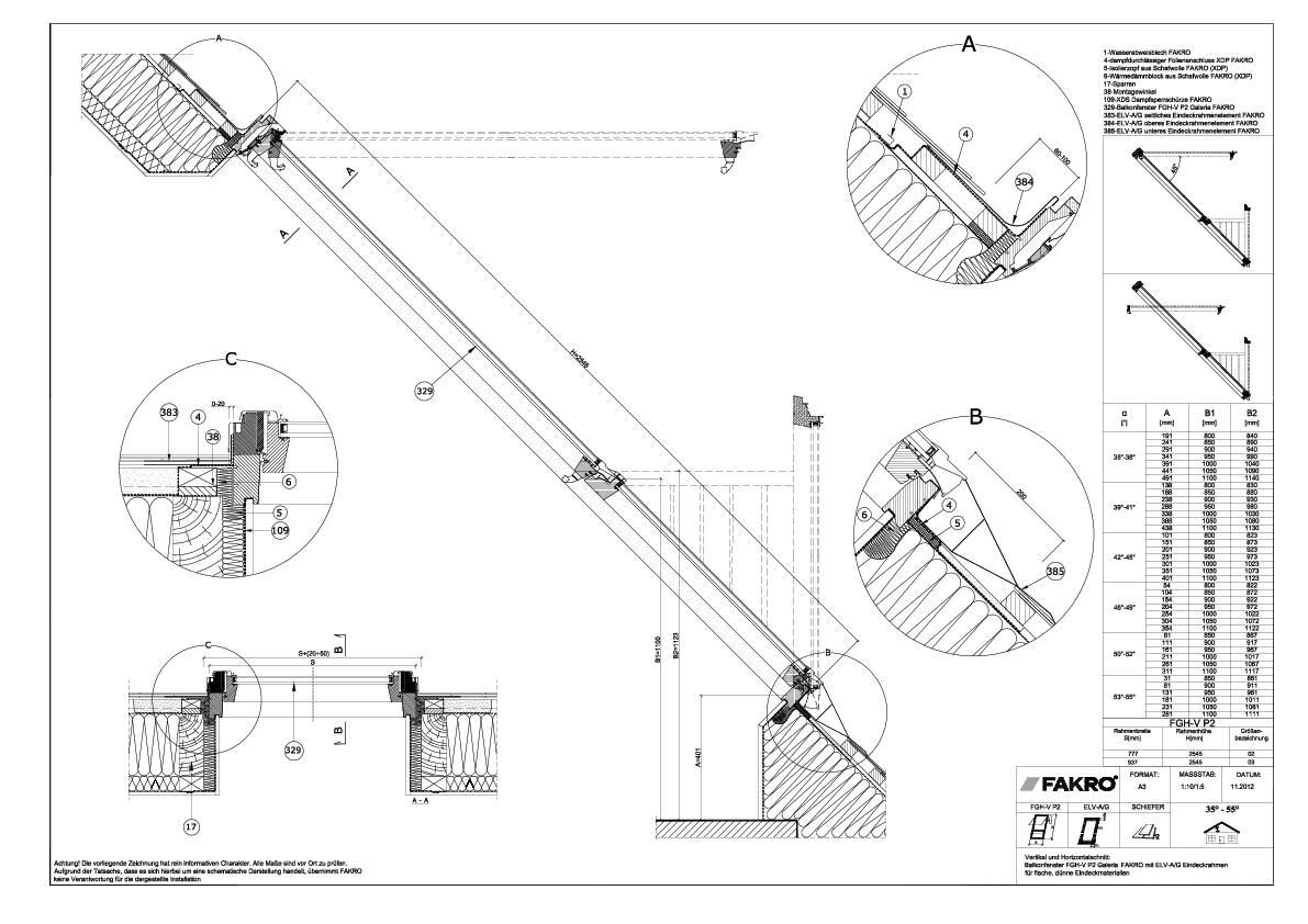 ELV-A_G - Balkonfenster-Eindeckrahmen für flache, dünne Eindeckmaterialien
