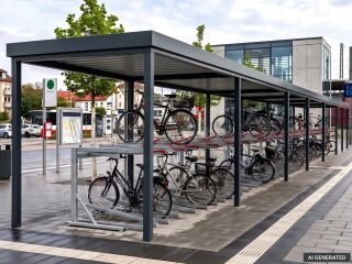 Doppelstockparker: doppelte Kapazität auf gleicher Fläche.