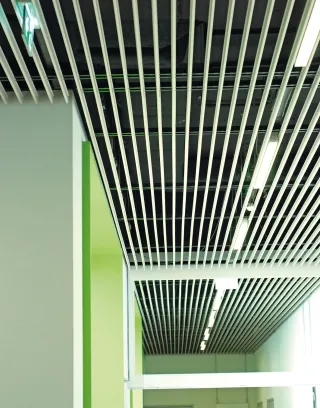 Lineare Paneeldecken-Systeme für Innen und Außen Lineare Paneeldecken-Systeme für Innen und Außen