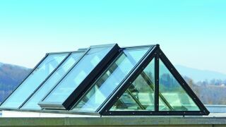 Echtglas-Oberlichter: Glasdachkonstruktion Arcilite