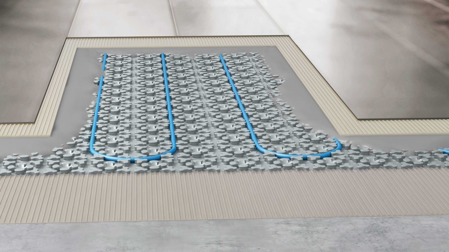 Fußbodenheizungssysteme IndorTec® THERM-W und IndorTec® THERM-E