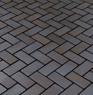 Alt Berlin mit Fase blaubraun geflammt Pflasterklinker