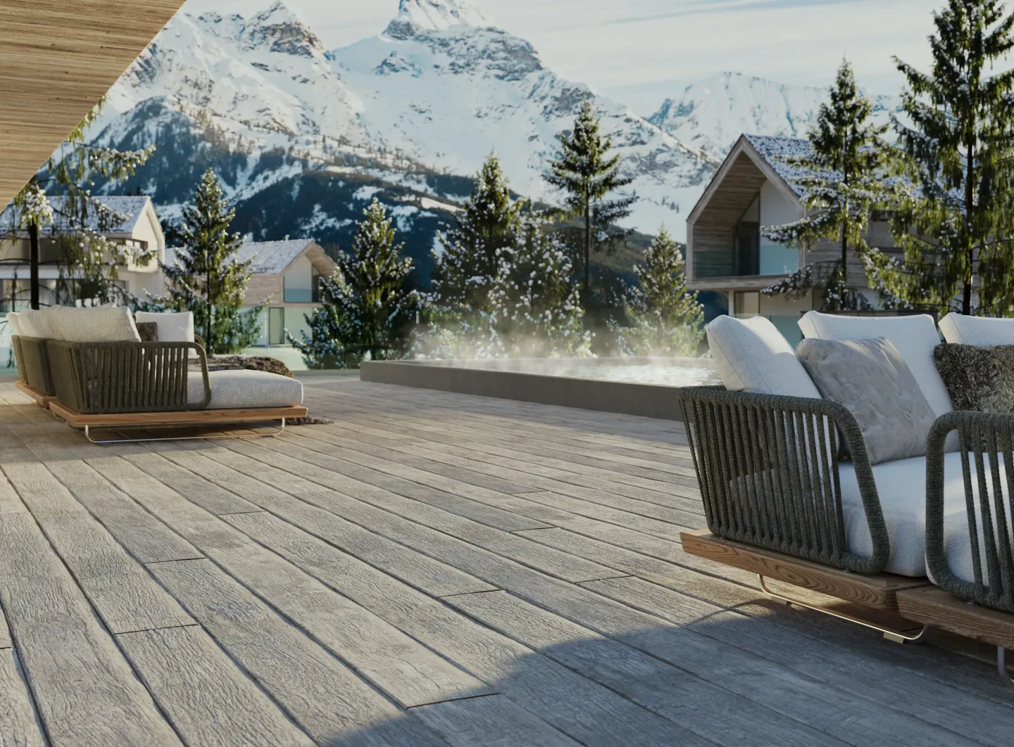 Terrassendielen aus Mineralfaser-Verbundstoff Terrassendielen aus Mineralfaser-Verbundstoff