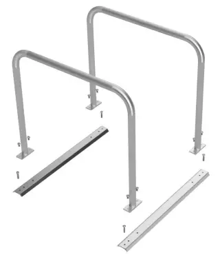 Fahrradparker und Fahrradanlehnbügel als Einzel- oder Reihenanlage Fahrradparker und Fahrradanlehnbügel als Einzel- oder Reihenanlage