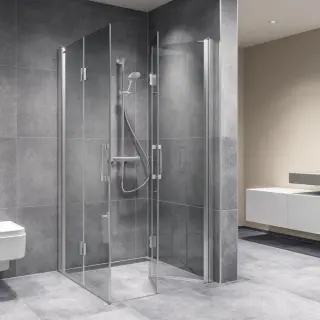 Glas-Duschen mit Pendel-, Schiebe-, Falt- oder Drehtür, Walk-In-Lösungen Glas-Duschen mit Pendel-, Schiebe-, Falt- oder Drehtür, Walk-In-Lösungen
