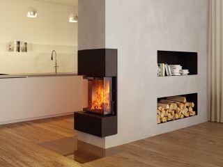 Feuer als Raumteiler: Schiedel KINGFIRE GRANDE SC
