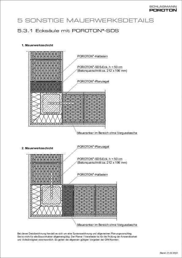 Stahlbeton-Eckstütze SDS®-Eck in Außenwand