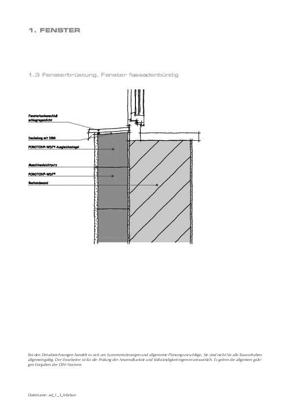 Schlagmann Poroton - Fensterbrüstung