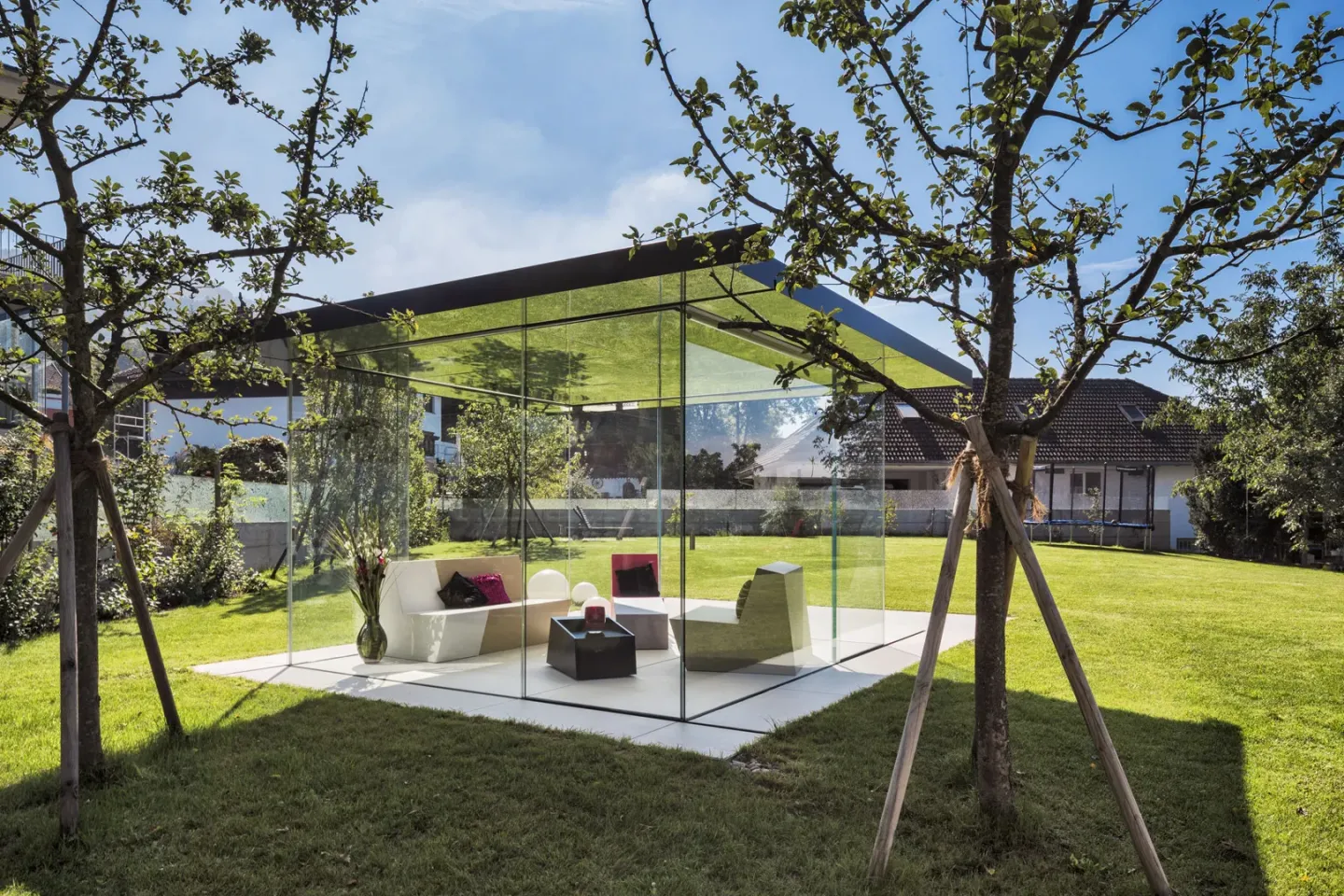 GM PAVILLON360: Stützenfreier Glas-Pavillon GM PAVILLON360: Stützenfreier Glas-Pavillon