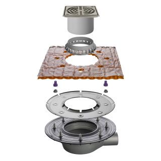Schlüter-KERDI-DRAIN Ablauf-Set horizontal