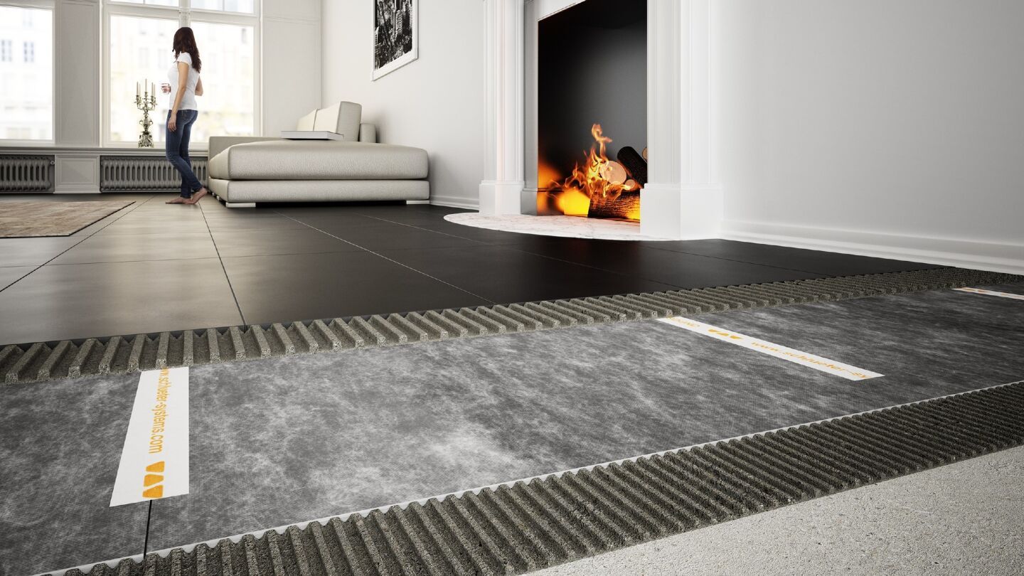 Verbund-Trittschalldämmung für Fliesenbeläge