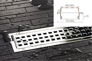 Schlüter-KERDI-LINE-B EP Rahmen mit Rost