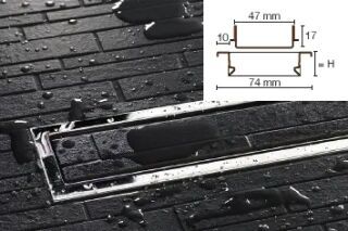 Schlüter-Systems - Schlüter-KERDI-LINE-C EP Rahmen mit Rost