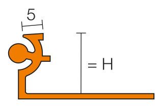 Schlüter-RENO-AEVT Trägerprofil variabler Übergang