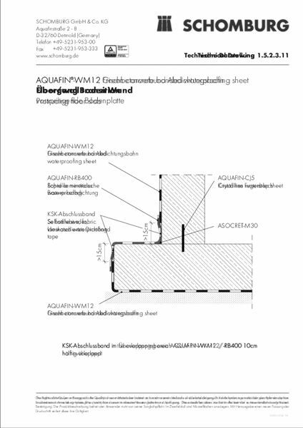 1.5.2.3.11 AQUAFIN-WM12 Frischbetonverbundsystem _ Übergang Wand Boden, vorspringende Bodenplatte